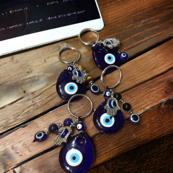 Evil Eye Glass Keychain