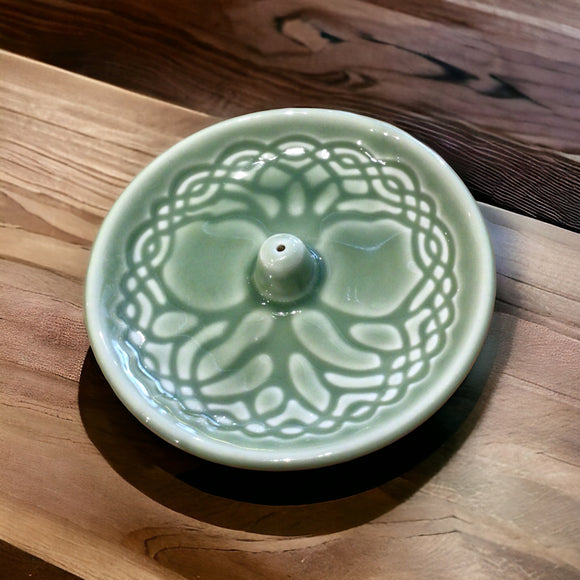 Green Ceramic Incense Burner