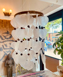 Hearts Capiz Shell Cascading Waterfall Chimes