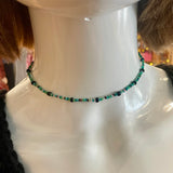 Beaded Choker By Wojo - Blue