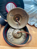 Tingsha Bells With Red Embroidered Case