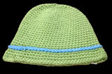 Crochet Hat - Green Lambswool