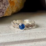Blue Kyanite Daisy Chain Ring Size 7