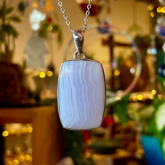 Blue Lace Agate Pendant