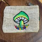 Mushroom Embroidered Coin Bag