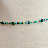 Beaded Choker By Wojo - Blue
