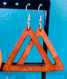 African Wooden Boho Earrings