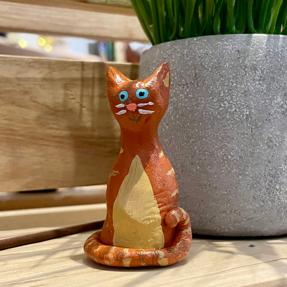 Orange Tabby Cat Incense Burner - Clay By Wojo