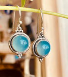 Speakers Stone -Blue Chalcedony- Earrings