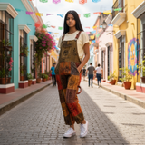 Patchwork Overalls - Size Small