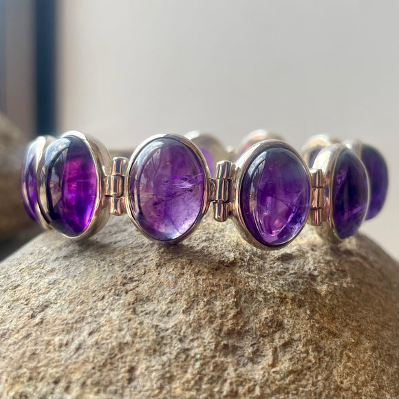 Amethyst Sterling Silver Bracelet