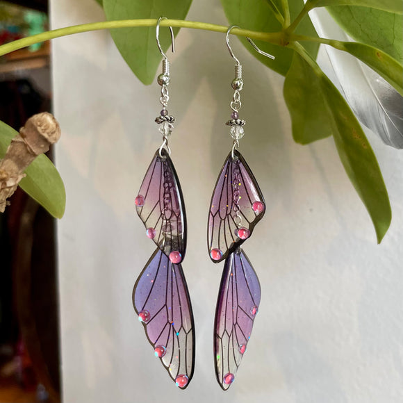 Butterfly Earrings with Quartz By Wojo