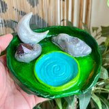 Moon and Pond - Candle Holder/Incense Burner - Clay by Wojo
