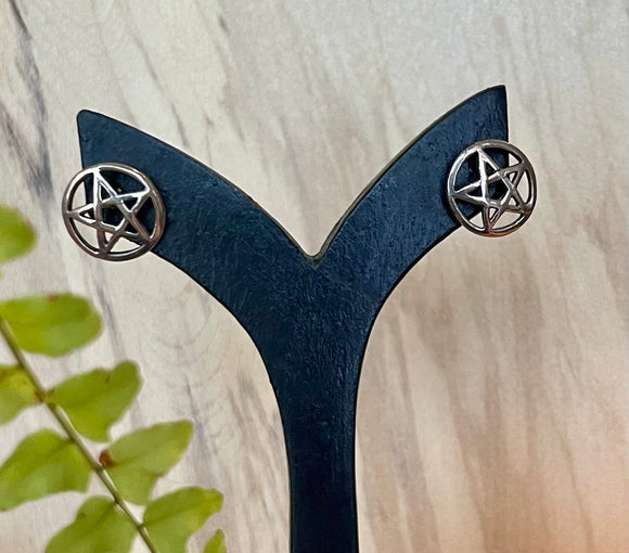 Pentacle Stud Earring - Sterling Silver
