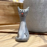 Grey Cat Incense Burner - Clay By Wojo