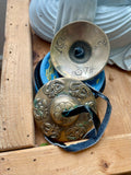 Tingsha Bells With Sky Blue Embroidered Case