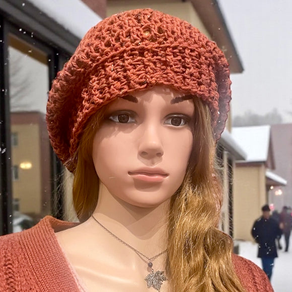 Crochet Beanie Hat * - Orange by Wojo