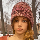 Crochet Beanie Hat *- Pink/Red by Wojo