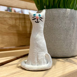 White Cat Incense Burner - Clay By Wojo