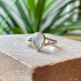 Rainbow Moonstone Ring Size