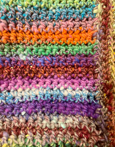 Crochet Hooded Cowl - Rainbow Power