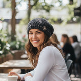 Crochet Hat * By Wojo with Pearl and Shell detail