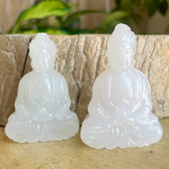 White Jade Buddha Figure