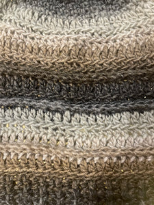 Crochet Hat - Grey and Brown