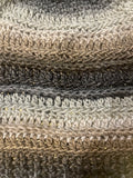 Crochet Hat - Grey and Brown