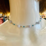 Crystal Choker Necklace by Wojo - “Speak your Truth”
