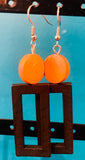African Wooden Boho Earrings