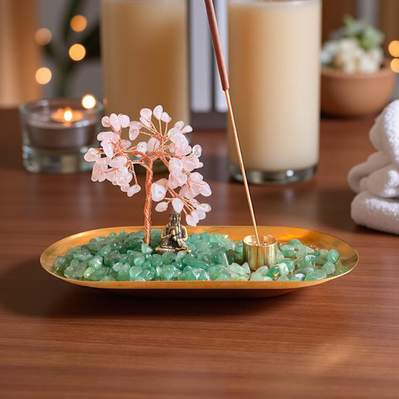 Brass and Buddha Gem Tree Incense Burner
