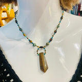 Tigers Eye Beaded Necklace by Wojo