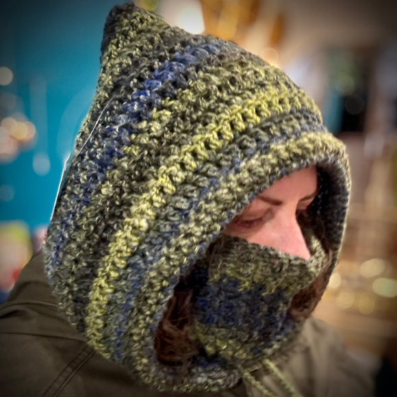 Crochet Hood Scarf - Face Warmer