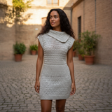 Crochet Tunic Dress *-  Winter Wonder - Size XL