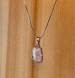 Pink Kunzite Raw Pendant