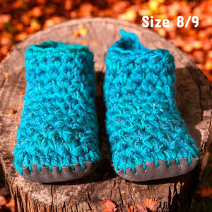 Crochet Slippers -Women’s Size 8/9 Low Rose