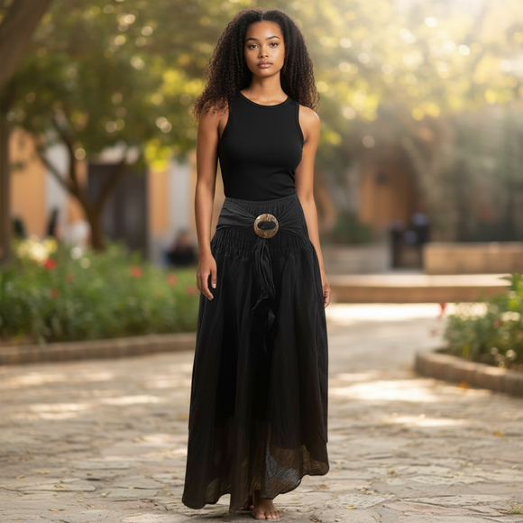 Coconut Buckle Skirt * - Black - Dylan’s 2025