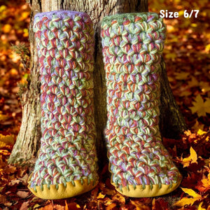 Crochet Slippers - Women’s Size 6/7 High Rise