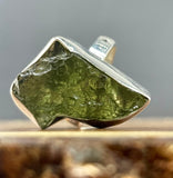 Moldavite -Spectacular Free Form Ring - Size 9