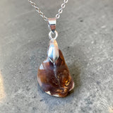 Fire Agate Pendant - Local Artist Bob Deschamp
