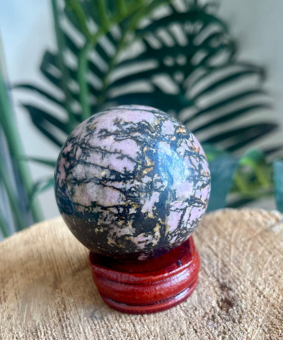 Rhodonite Sphere