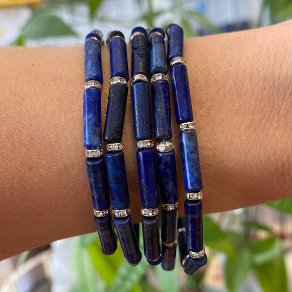 Lapis Lazuli Column Bracelet