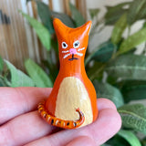 Orange Tabby Cat Incense Burner - Clay By Wojo