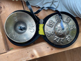 Tingsha Bells With Orange Embroidered Case