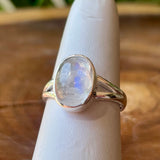 Rainbow Moonstone Ring Size 6