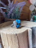 Cavansite on Matrix - Size 6 Ring