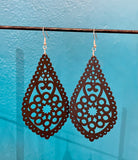 Wooden Cutout Earrings