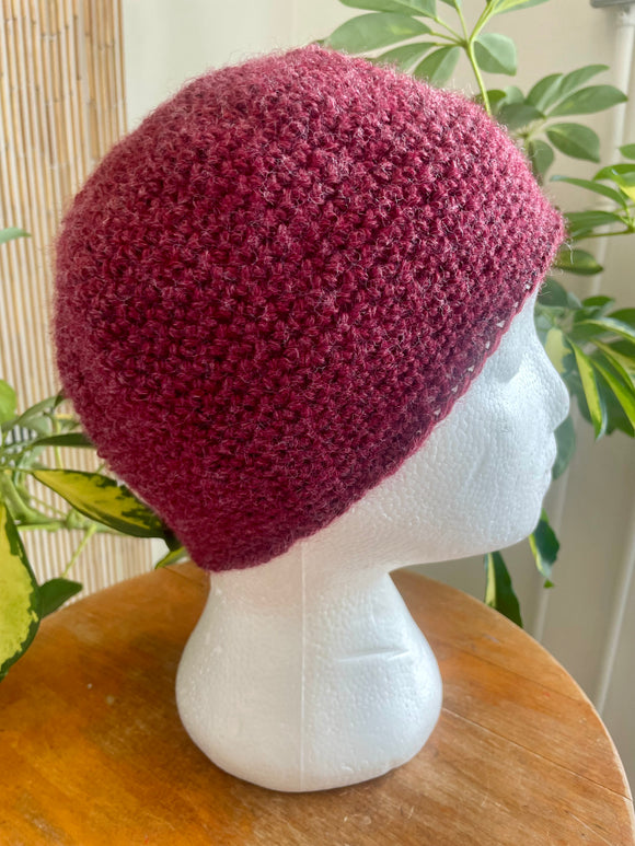 Crochet Beanie - Wine