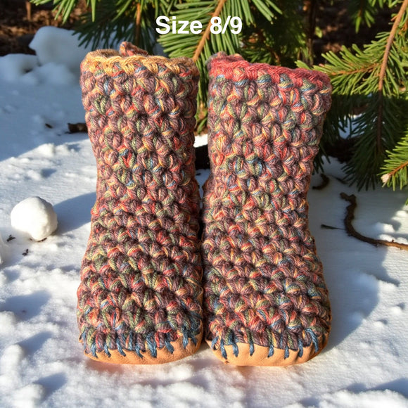 Crochet Slippers - Size 8/9 Mid Rise